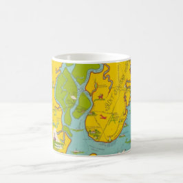 St Simons Island Map Mug コーヒーマグカップ