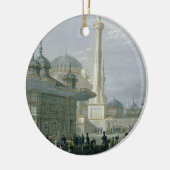 St. Sophia、イスタンブールのengraの噴水そして正方形 セラミックオーナメント (左)