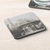 St. Sophia、イスタンブールのengravの裁判所そして噴水 コースター (左側)