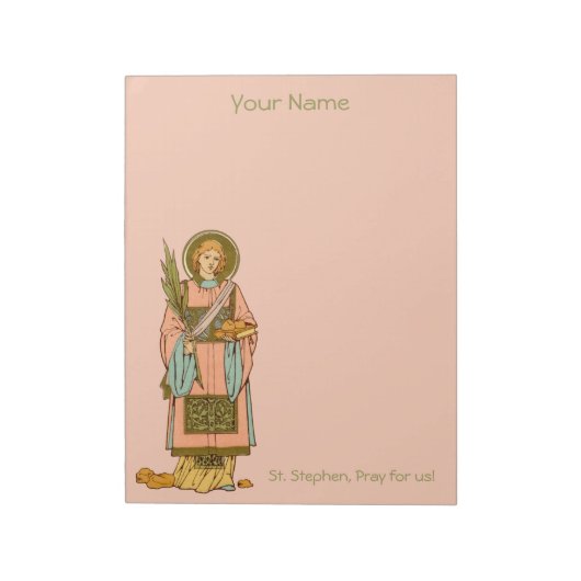 St. Stephen the ProtoMartyr (RLS 17) 8.5"x11" ノートパッド (回転)
