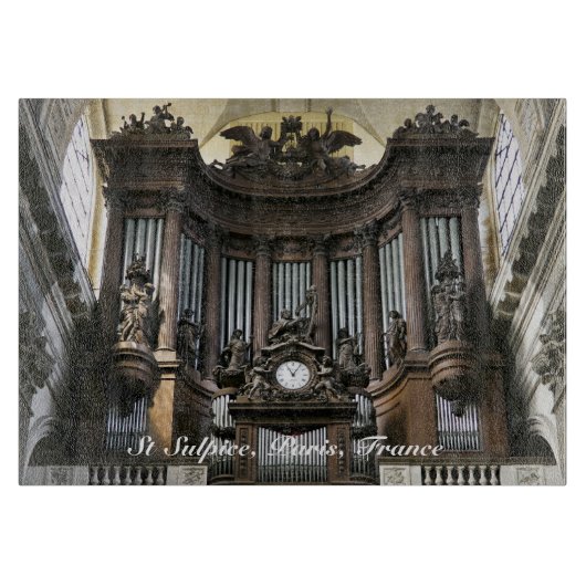 St Sulpiceの管器官のまな板 カッティングボード (正面)