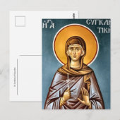 St. Syncletica of Alexandria Orthodox Icon ポストカード (正面/裏面)