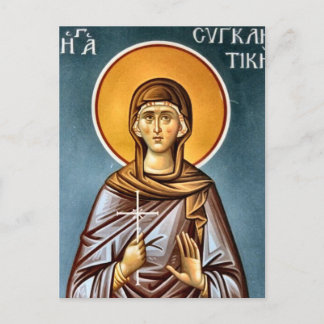 St. Syncletica of Alexandria Orthodox Icon ポストカード