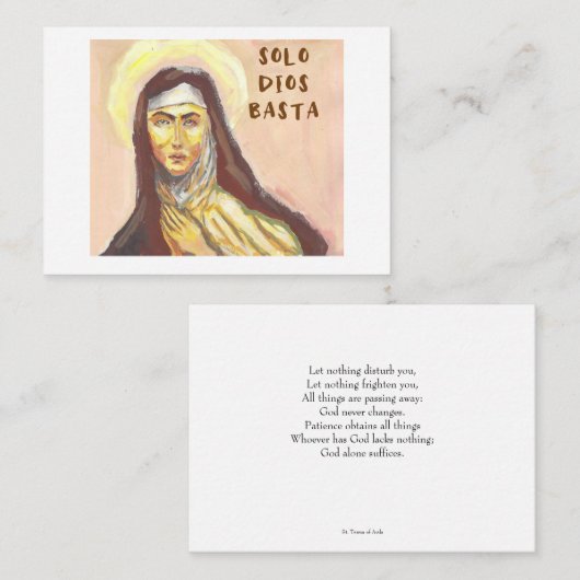 St. Teresa of Avila card ノートカード (正面/裏面)