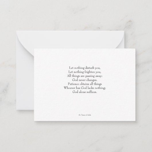 St. Teresa of Avila card ノートカード (裏面)
