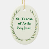 St Teresa of Avila God's Peace and Blessings セラミックオーナメント (裏面)