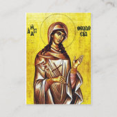 St. Theodosia of Tyre Orthodox Prayer Card         プレイスカード (正面)