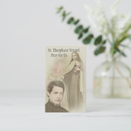 St. Theophane Venardの司祭及び殉教者の神聖なカード 名刺 (スタンド正面)