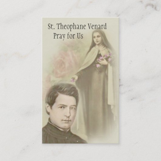 St. Theophane Venardの司祭及び殉教者の神聖なカード 名刺 (正面)