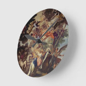 St Theresaへのセントジョーゼフの亡霊 ラウンド壁時計 (傾斜)