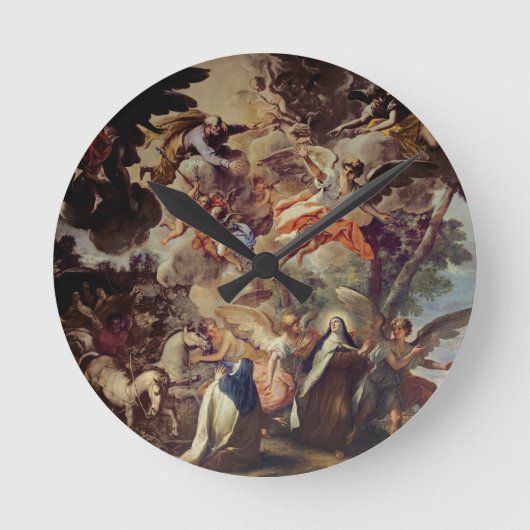 St Theresaへのセントジョーゼフの亡霊 ラウンド壁時計 (正面)