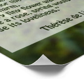 St Thereseの引用文 ポスター (角)