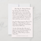 St. Therese 5 Day Novena Prayer Catholic (裏面)