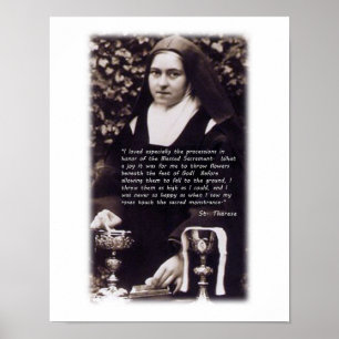 St Therese and The Holy Eucharist. ポスター
