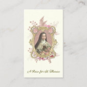 St. Therese Carmelite Nun Roses Religious Poem 名刺 (正面)