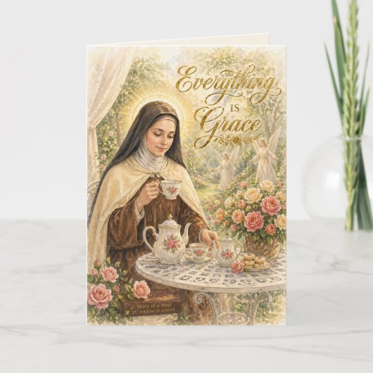 St Therese Everything is Grace Catholic  カード (正面)