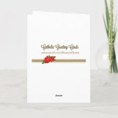 St. Therese Greeting Card (内部聖なる書物、 経典付) カード (裏面)