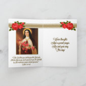 St. Therese Greeting Card (内部聖なる書物、 経典付) カード (内部)