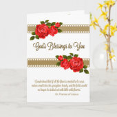 St. Therese Greeting Card (内部聖なる書物、 経典付) カード (黄色い花)