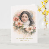 St. Thérèse Holy Rosary “Everything is Grace” カード (黄色い花)