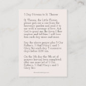 St. Therese Jesus Crucifix Novena Holy Card 名刺 (裏面)