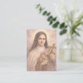 St. Therese Jesus Crucifix Novena Holy Card 名刺 (スタンド正面)