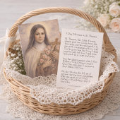 St. Therese Jesus Crucifix Novena Holy Card 名刺