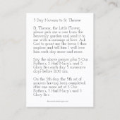 St. Therese Jesus Crucifix Novena Holy Card 名刺 (裏面)