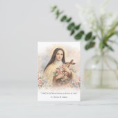 St. Therese Jesus Crucifix Novena Holy Card 名刺 (スタンド正面)