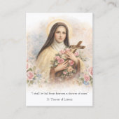 St. Therese Jesus Crucifix Novena Holy Card 名刺 (正面)