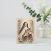 St. Therese Jesus Crucifix Novena Holy Card 名刺 (スタンド正面)