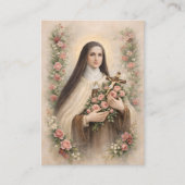 St. Therese Jesus Crucifix Novena Holy Card 名刺 (正面)