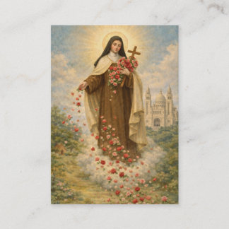St. Therese Little Flower  Novena Holy Card 名刺
