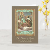 St. Therese & Maryグリーティングカード(祈りの言葉付き) カード (黄色い花)