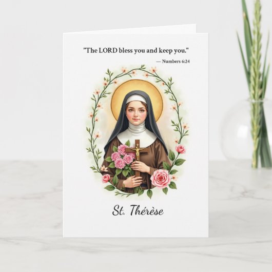 St. Therese of Lisieux God’s Peace and Blessings カード (正面)