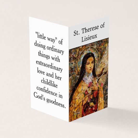 St. Therese of Lisieux Prayer Card (外部)