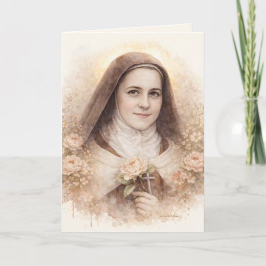 St. Thérèse of Lisieux Roses Scripture  カード (正面)