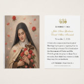 St Therese of Lisieux Wedding Prayer Card (正面&裏面)