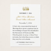 St Therese of Lisieux Wedding Prayer Card (裏面)