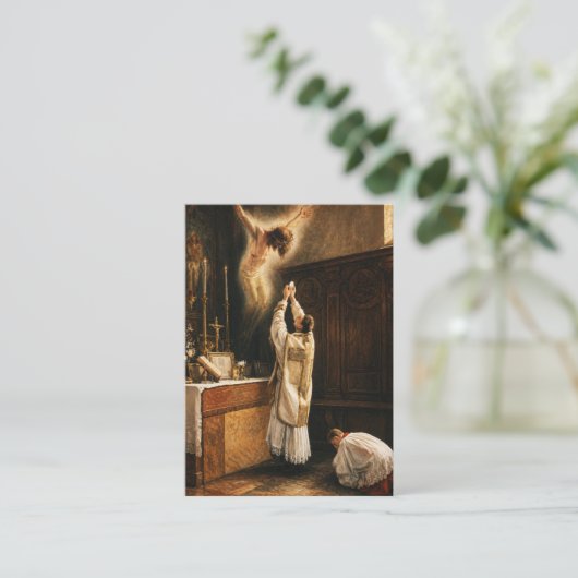 St Therese Prayer for Priests Catholic Devotional 名刺 (スタンド正面)