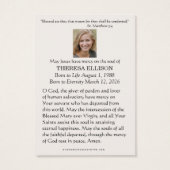 St. Therese Rosary Floral Funeral Prayer Memorial  (裏面)