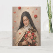 St Thérèse Roses and Crucifix Devotional カード (正面)