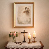 St. Thérèse Showering Roses Devotional Art Print フォトプリント