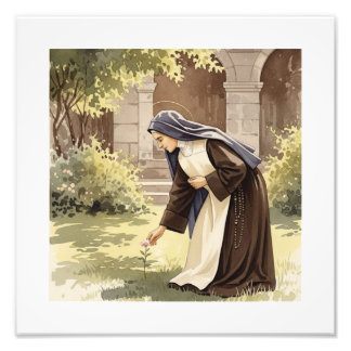 St Therese  "The Little Flower", Catholic Art  フォトプリント