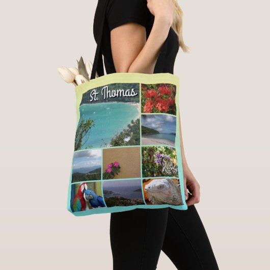 St. Thomas – 風光明媚なフォトコラージュ トートバッグ (クローズアップ)