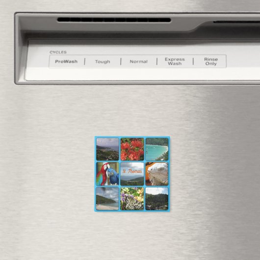 St. Thomas – 風光明媚なフォトコラージュ マグネット (インサイチュ (食洗機))