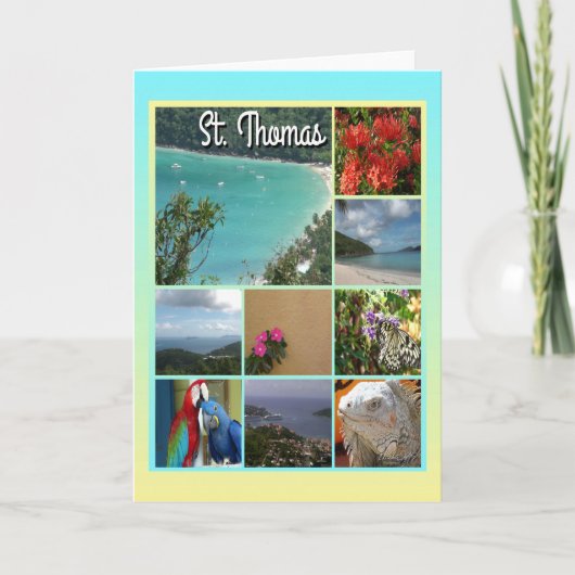 St. Thomas – 風光明媚な写真コラージュ6115 カード (正面)