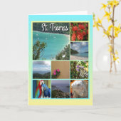 St. Thomas – 風光明媚な写真コラージュ6115 カード (黄色い花)