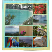 St. Thomas – 風光明媚な写真コラージュ6115 シャワーカーテン (正面)