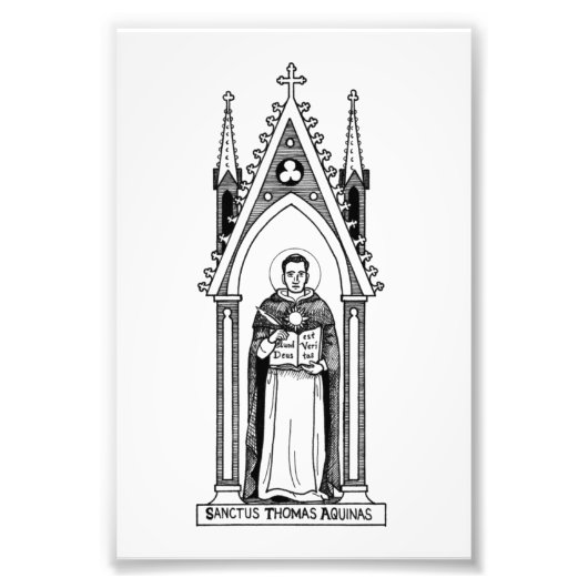 St. Thomas Aquinas, 4"x6"フォトプリント フォトプリント (正面)